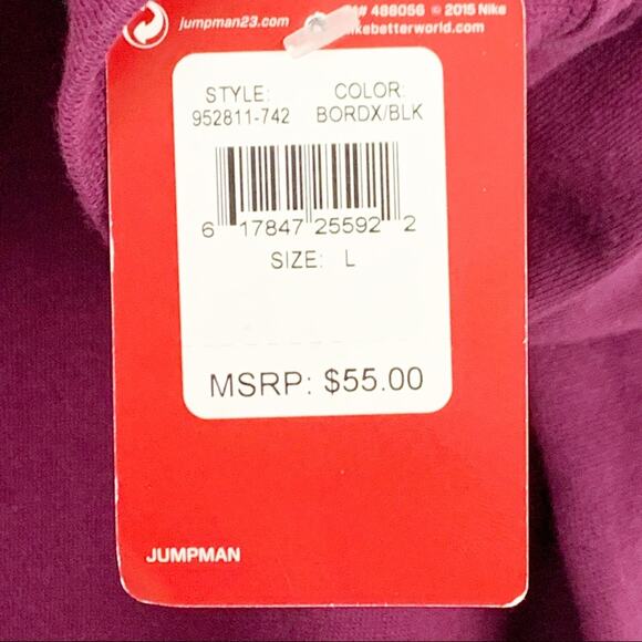 NWT Nike Air Jordan Purple Sweatshirt L - Picture 6 of 7